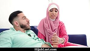 this pervy guy is giving a shy muslim teen more than advice, like blowjob and doggystyle with monster cock - hijablust