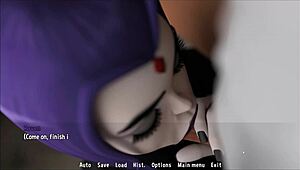 sanji gets made to swallow his own cum by raven