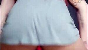 hot brazilian babe twerking in short dress showing tight panties