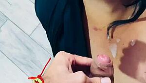 Giving a rich blowjob to that big dick!