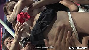 Ever seen Japanese teen Aoi Yuki in wild group sex action?