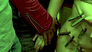 clamped tied up spinner gropped in public