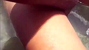 Masturbando A Mo Novia Susy En La Playa Ella Tiene Piel Morena Y Es Muy Sexy