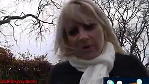 Mature Milf Struts Big Ass in Tight Leggings at Park