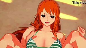 Nami Horny for Tight Jeans Removal in One Piece