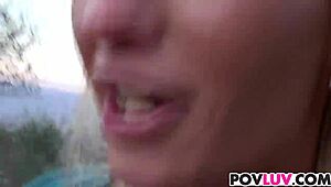 hiking teen emily austin takes a hard drilling in the wild