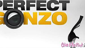 pink tamias bangs vegetables in sensual solo play