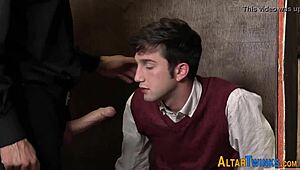 Gay Priest in Uniform Teaches Teen Twink Taboo Lessons