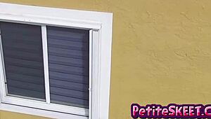 Teenie Brice Bardot in a suggestive scene with big cock.