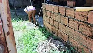 My neighbor leaves the patio door open and i see her entire ass and then fill it with semen