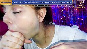 Low grade blowjob, huh? She deserved cum on her face anyway.