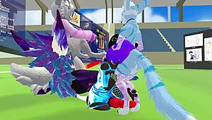 Gay vr scene with hoes engaging in hardcore actions