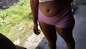 My neighbor leaves the patio door open and i see her entire ass and then fill it with semen