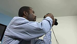 Fucking her ass in kitchen, ends with pussy on couch