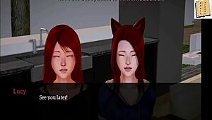 Intriguing anime family game with erotic hentai scenes in 3d cartoon