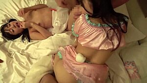 Halloween pickup leads to 4P sex with two cute girls!