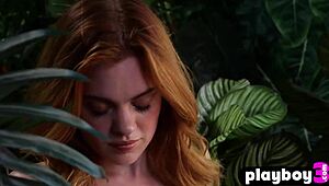 Hairy Pussy Redhead Model Celeste Rasmussen Poses Naked Showing Off Beautiful Curvy Body