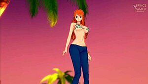 Nami Horny for Tight Jeans Removal in One Piece