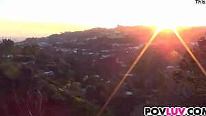 hiking teen emily austin takes a hard drilling in the wild