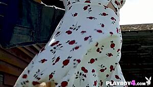 petite blonde teen 18+ striptease and hot dancing outdoor!