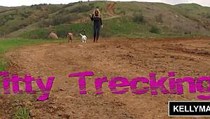 Kelly Madison Teases Outdoors with Solo Play