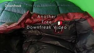 my first all pov video rubbing hilfiger down jacket until i cum