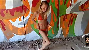 i gave myself to a stranger in an abandoned house, blonde beauty riding hard