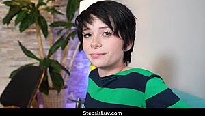 Wow, teen stepsis Kitty Lynn drilled by stepbro Austin Pierce's huge dick in POV!