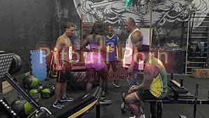 Orgasmic Interracial Orgy At The Gym! Fernanda Chocolate's Sexy Assfucking!