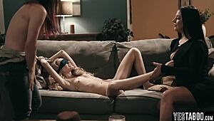 Angela White Shares Intimate Moments with Brunette MILF