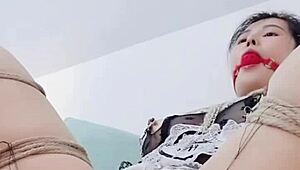 enjoy rough bondage, deep throat dildo, forced orgasm with squirting 😩