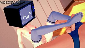 tv woman in her room decides to ride a hard cock while wearing her sportswear