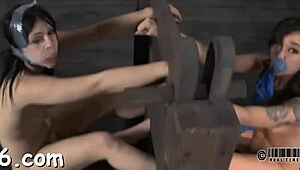 sexy slut competes in wild sadomasochism bondage game contest