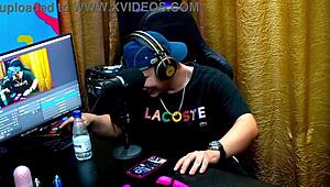 andressa sanchez got sensual with ruan, sticking her ass at the camera and pulling out his cock in the outdoor barraco podcast