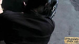 Hot teen 18+ Anna gets her sweet pussy nailed in public POV