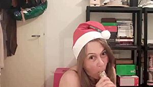 female slave plays with champagne in suggestive bdsm scene