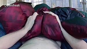 my first all pov video rubbing hilfiger down jacket until i cum