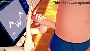 tv woman in her room decides to ride a hard cock while wearing her sportswear