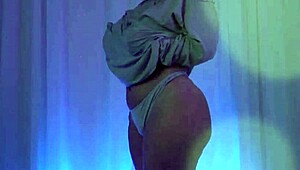 Natalie, the Latina teen, dances seductively while stripping for a hot blowjob.