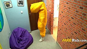 Christmas Gift Arrives Stuck, Teasing with Big Tits in Dorm