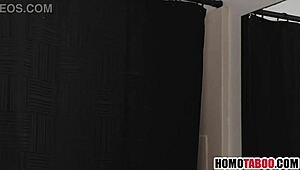 straight step bro learns gay sex with raw bareback action in private