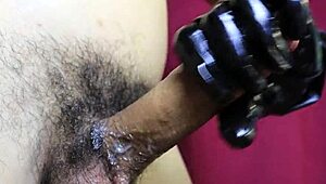 Super Massage Big Cock Closeup With Gloves