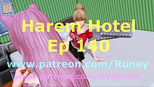 exploring the harem hotel in episode 140