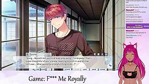 Vtuber navigates F Me Royally part 4 with anime kisses