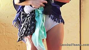 hey dude, wanna see this sexy teen suck me off in public pov style?