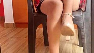 Spying Under Skirts of Sexy Argentine Secretary Nataly Feels So Naughty