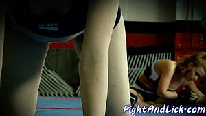 European Teen Lesbians Wrestle and Finger Each Other's Asses in Shaved Pussy Action