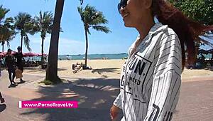 Hard Outdoor Sex with a Black Teen in Public