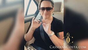 blonde milf misses teacher eating her big ass on beach!