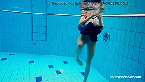 Avenna Sexy Naked Teen Stuns in Underwater Pool